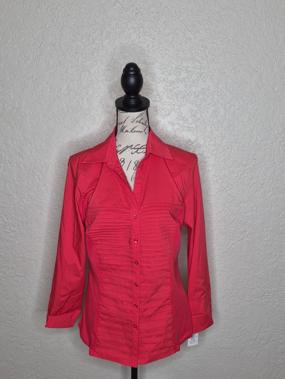 Zac & Rachel Button‎ Front Shirt Red Size L